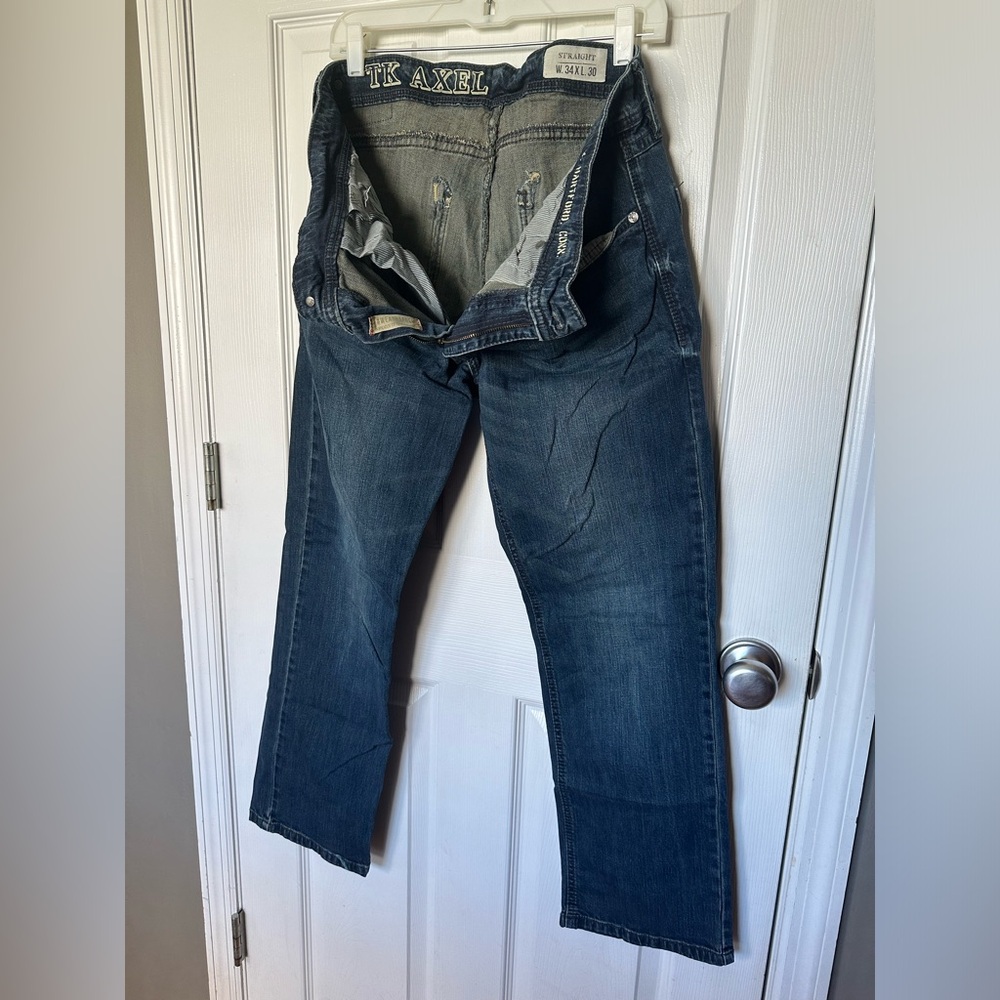 TK Axel Straight Leg Jeans, Size 34x30